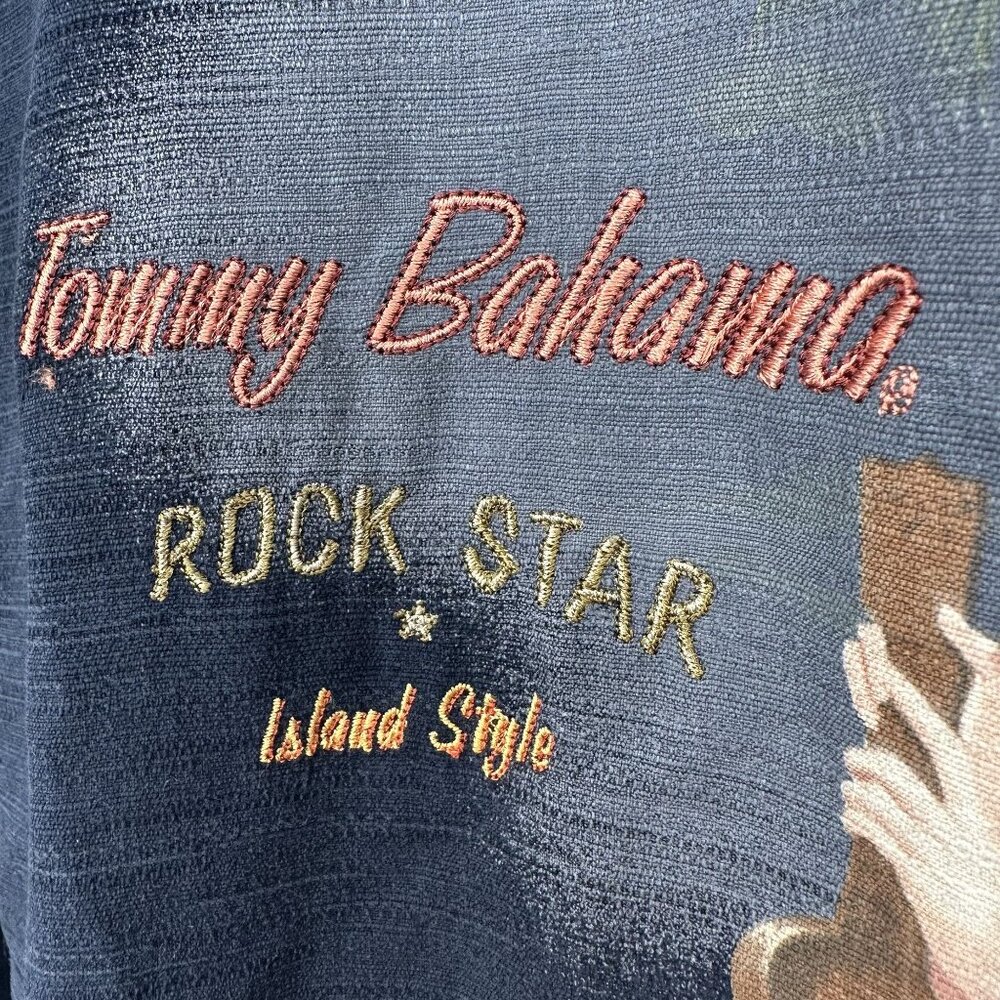Tommy Bahama Men's 100% Silk Button up Size Large‎ Island Girl Short Sleeve - Picture 6 of 7